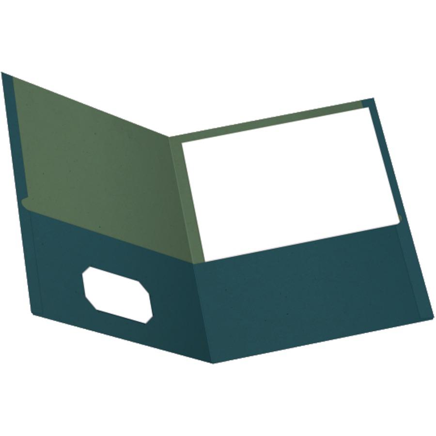 Business Source Letter Recycled Pocket Folder - 8 1/2" x 11" - 100 Sheets Capacity - 2 Internal Pocket - Paper - Assorted - Die-cut, Card Holder - 35% Recycled - 25 / Box. Picture 5