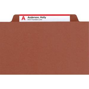 Smead 2/5 Tab Cut Letter Recycled Classification Folder - 8 1/2" x 11" - 2" Expansion - 6 x 2K Fastener(s) - 1" Fastener Capacity, 2" Fastener Capacity - Top Tab Location - Right of Center Tab Positio. Picture 6