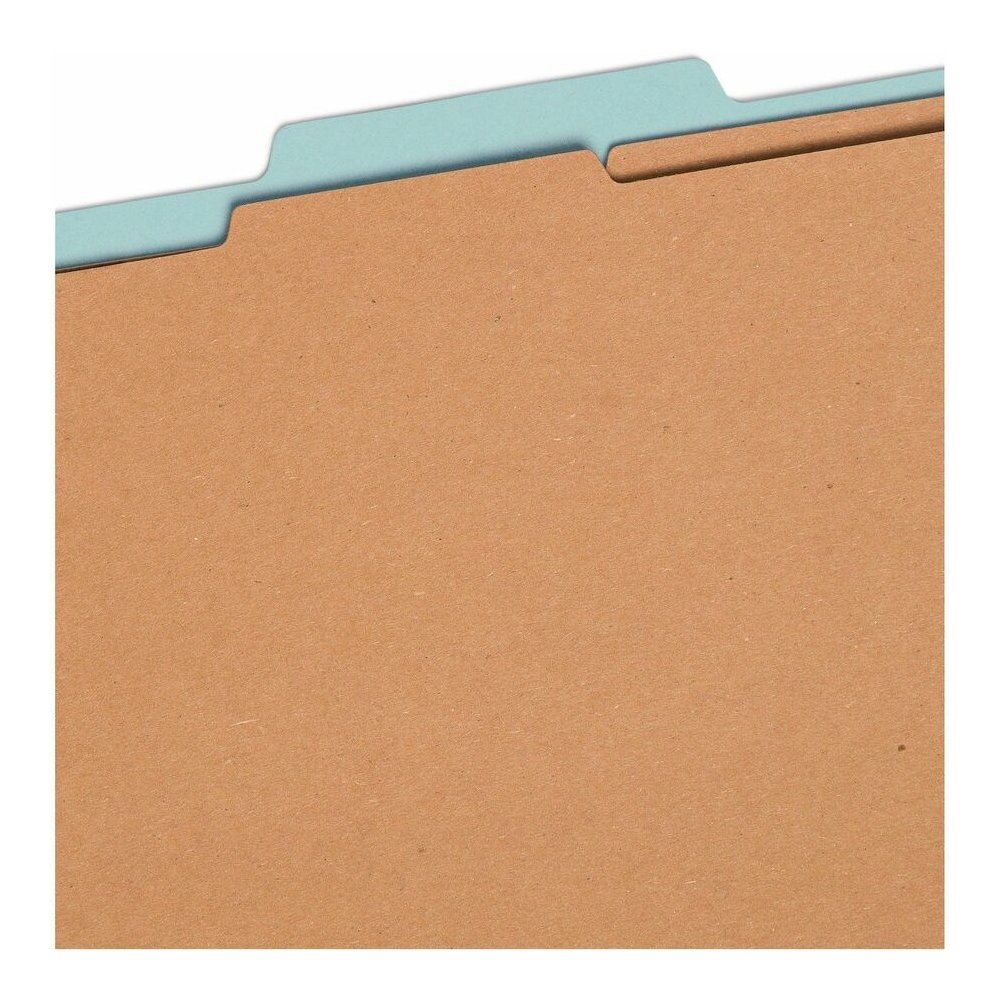 Smead 2/5 Tab Cut Letter Recycled Classification Folder - 8 1/2" x 11" - 2" Expansion - 2 x 2K Fastener - 2" Fastener Capacity - Top Tab Location - Right of Center Tab Position - 2 Divider - 25 pt. - . Picture 6
