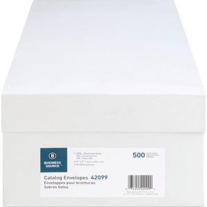 Business Source Durable Kraft Catalog Envelopes - Catalog - 6" Width x 9" Length - 24 lb - Gummed - Kraft - Kraft - 500 / Box. Picture 10