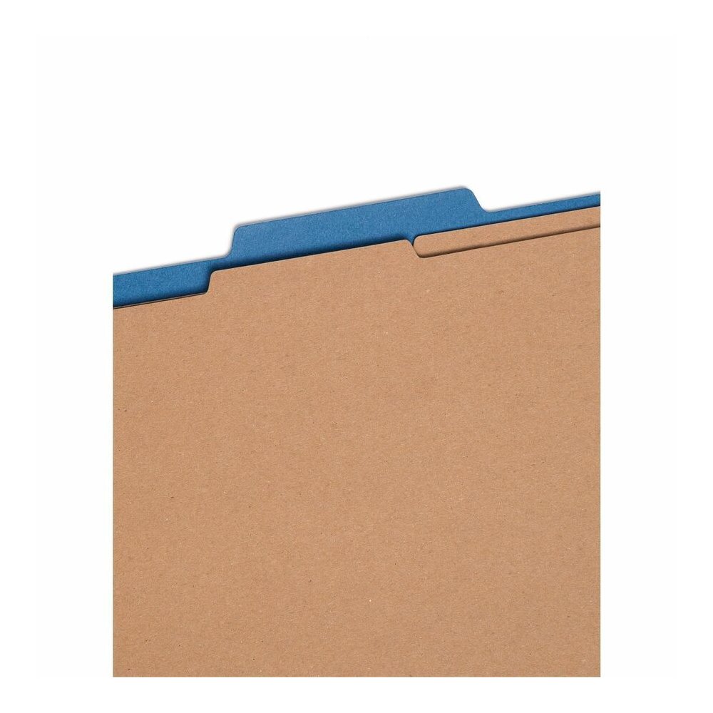 Smead SafeSHIELD 2/5 Tab Cut Letter Recycled Classification Folder - 8 1/2" x 11" - 2" Expansion - 2 x 2S Fastener - 2" for Folder, Divider - Top Tab Location - Right of Center Tab Position - 2 Divide. Picture 9