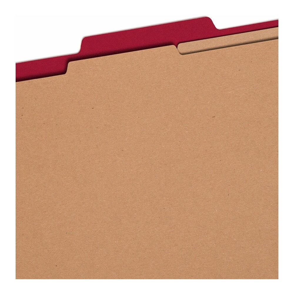 Smead SafeSHIELD 2/5 Tab Cut Letter Recycled Classification Folder - 8 1/2" x 11" - 2" Expansion - 2 x 2S Fastener - 2" for Folder, Divider - Top Tab Location - Right of Center Tab Position - 2 Divide. Picture 10