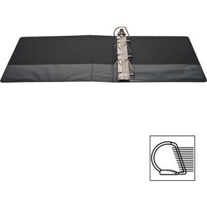 Business Source Basic D-Ring View Binders - 2" Binder Capacity - Letter - 8 1/2" x 11" Sheet Size - Fastener: D-Ring - Polypropylene - Black - No - Clear Overlay - 1 Each. Picture 11