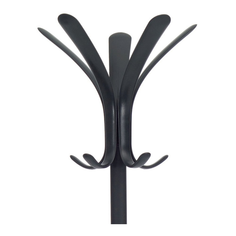 Alba Black Coat Stand - 10 Pegs - 68.9" Height x 19.7" Width - for Coat, Umbrella, Clothes - Metal - Black - Powder Coated - 1 Each. Picture 7