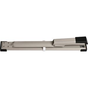 Business Source Long Reach Stapler - Staples Upto 20 Sheet of 20lb Paper - Holds Upto 210 Staple - Full Strip - Staple Size: 0.25" - 12" Throat Depth - Putty, Gray, Black - 1 Each. Picture 3