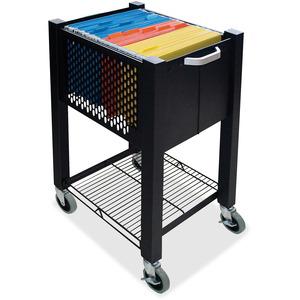Vertiflex InstaCart Sidekick File Cart - 4 Casters - 2.75" Caster Size - Steel - x 15.5" Width x 13.8" Depth x 26.3" Height - Black - 1 Each. Picture 5