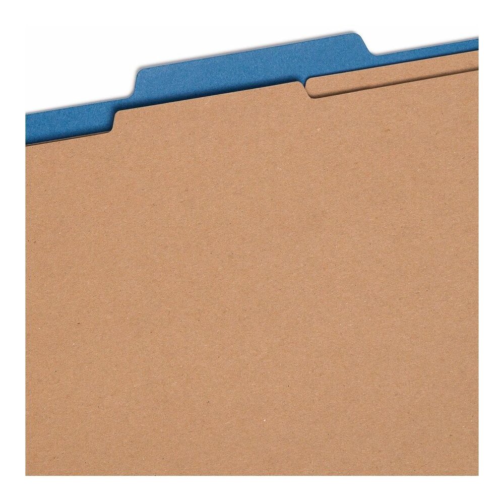 Smead 2/5 Tab Cut Letter Recycled Classification Folder - 8 1/2" x 11" - 2" Expansion - 2 x 2K Fastener - 2" Fastener Capacity - Top Tab Location - Right of Center Tab Position - 2 Divider - 25 pt. - . Picture 6