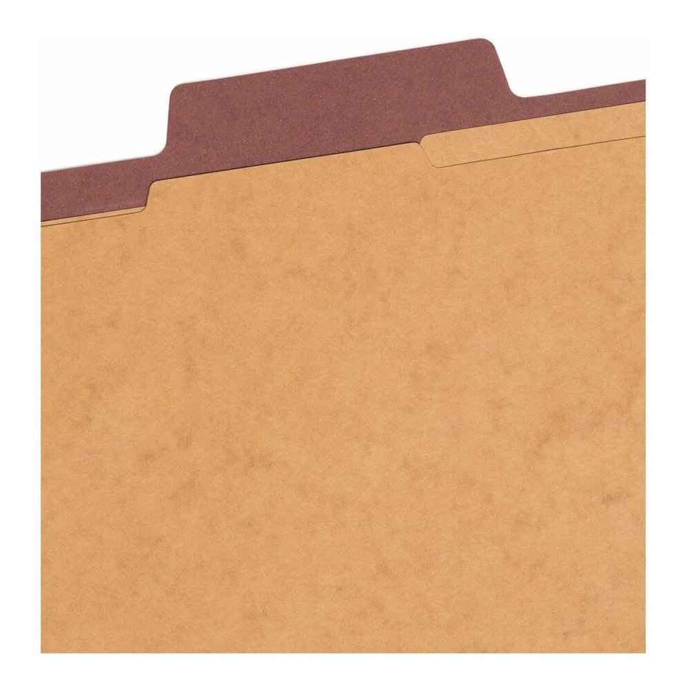 Smead SuperTab 2/5 Tab Cut Letter Recycled Classification Folder - 8 1/2" x 11" - 2" Expansion - 2 x 2S Fastener - 2" for Folder - Top Tab Location - Right of Center Tab Position - 2 Divider - 25 pt. . Picture 8