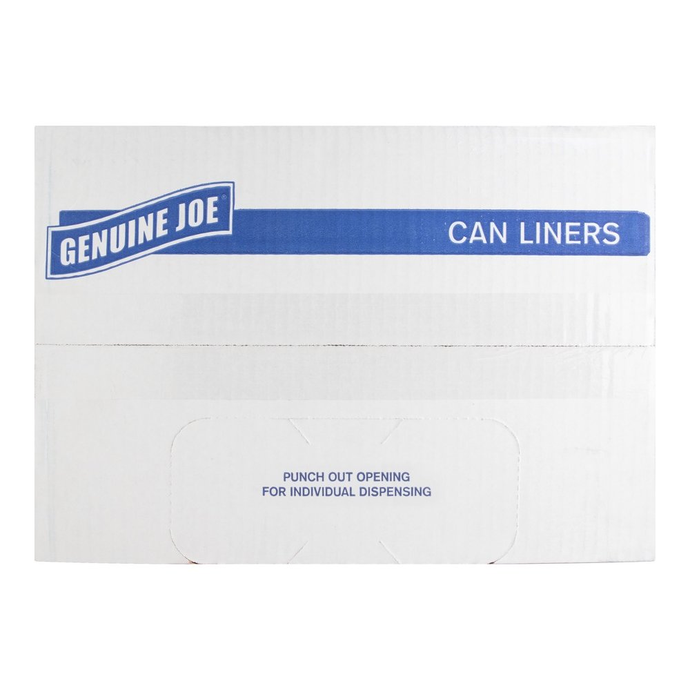 Genuine Joe Slim Jim 23-gallon Can Liners - Medium Size - 23 gal Capacity - 43" Length x 28.50" Width - Low Density - Black - Office Waste, Food - Recycled - 1 Carton. Picture 9