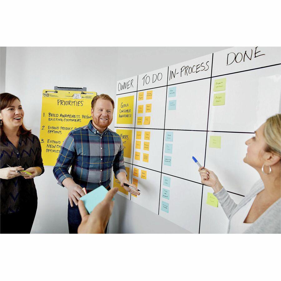 Post-it&reg; Dry-Erase Accessory Tray - 5.2" x 8.4" x 3" x - Plastic - 1 Each - Black. Picture 8