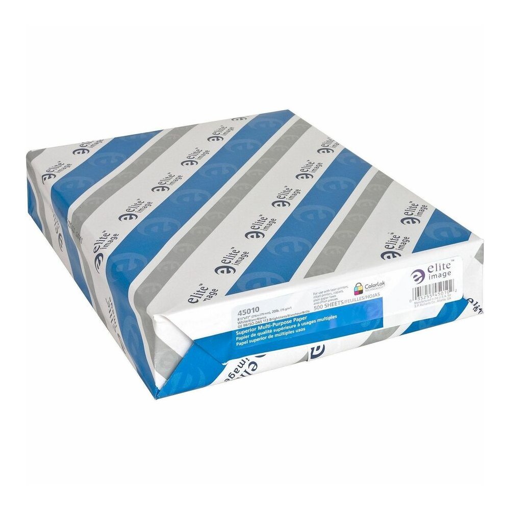 Elite Image Superior Multipurpose Paper - White - 98 Brightness - Letter - 8 1/2" x 11" - 20 lb Basis Weight - Sustainable Forestry Initiative (SFI) - Bright White - 500/Pack - 40 / Pallet. Picture 11
