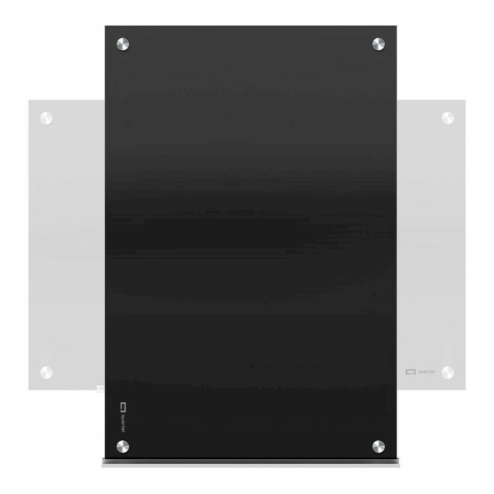 Quartet Infinity&trade; Glass Magnetic Dry-Erase Board - 96" (8 ft) Width x 48" (4 ft) Height - Black Tempered Glass Surface - Black Frame - Horizontal/Vertical - Magnetic - 1 / Each. Picture 12