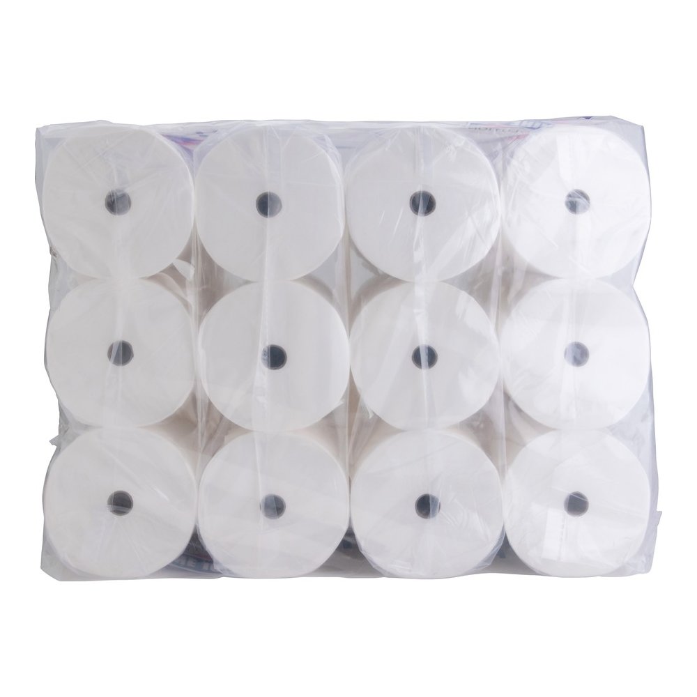 Genuine Joe Solutions Double Capacity Bath Tissue - 2 Ply - 1000 Sheets/Roll - 45/64" Core - White - Virgin Fiber - 36 / Carton. Picture 18