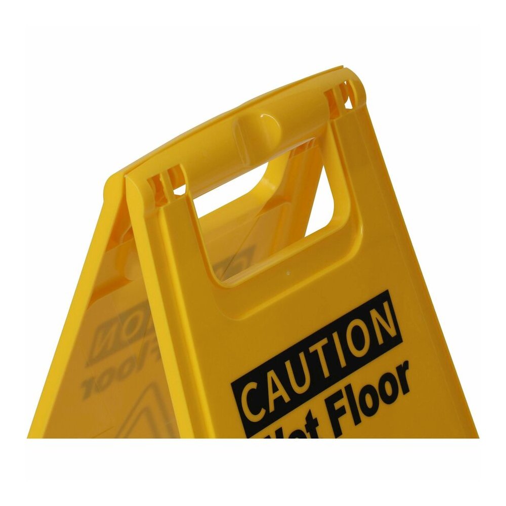 Genuine Joe Universal Graphic Wet Floor Sign - English, Spanish - Print/Message "Wet Floor" - Foldable - Yellow - 2 / Carton. Picture 13
