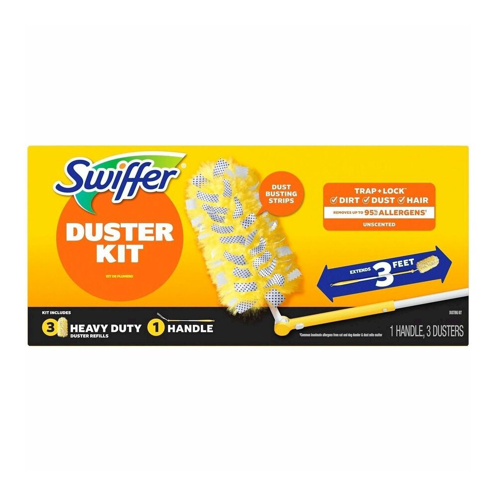 Swiffer 360 Dusters Extender Kit - 36" Handle Length - Plastic Handle - White - 6 / Carton. Picture 12