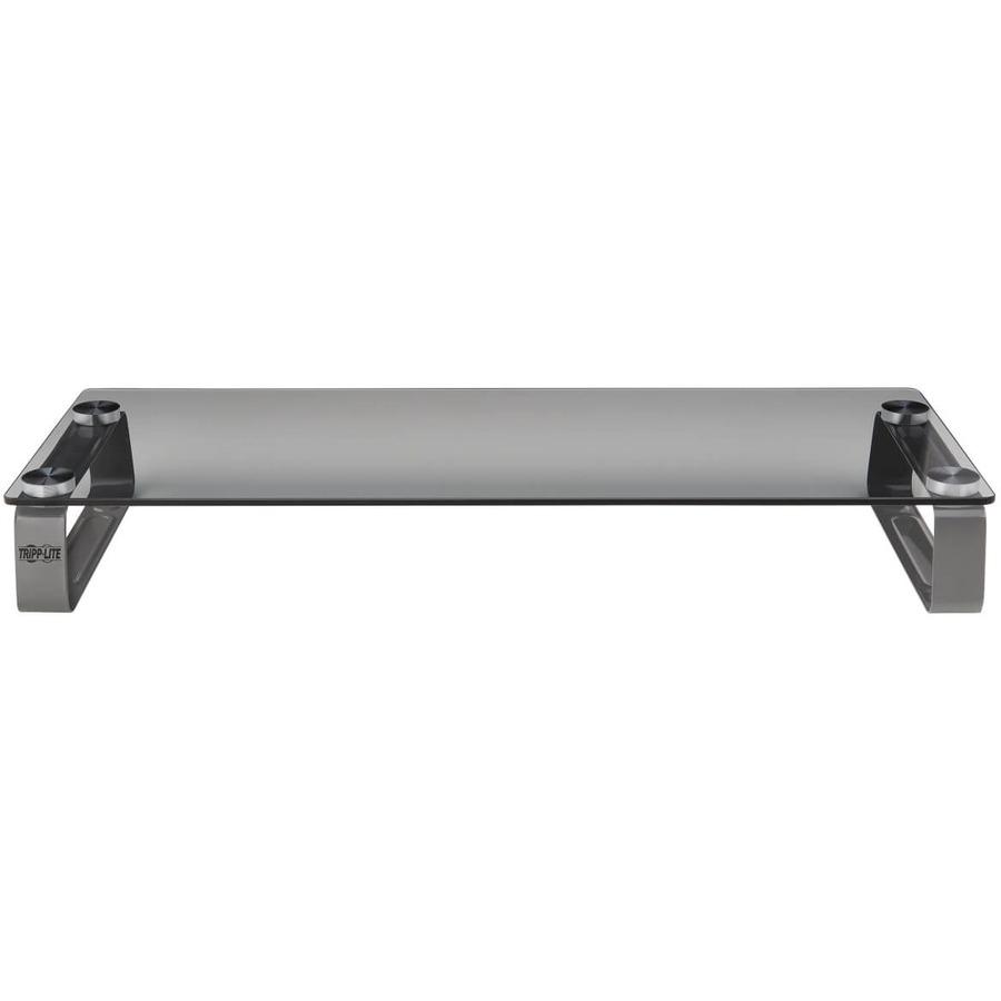 Tripp Lite by Eaton Universal Monitor Riser Stand Glass Computer Laptop Printers 3" - 40 lb Load Capacity - 3.2" Height x 22" Width x 8.3" Depth - Desktop - Tempered Glass, Brushed Aluminum. Picture 7