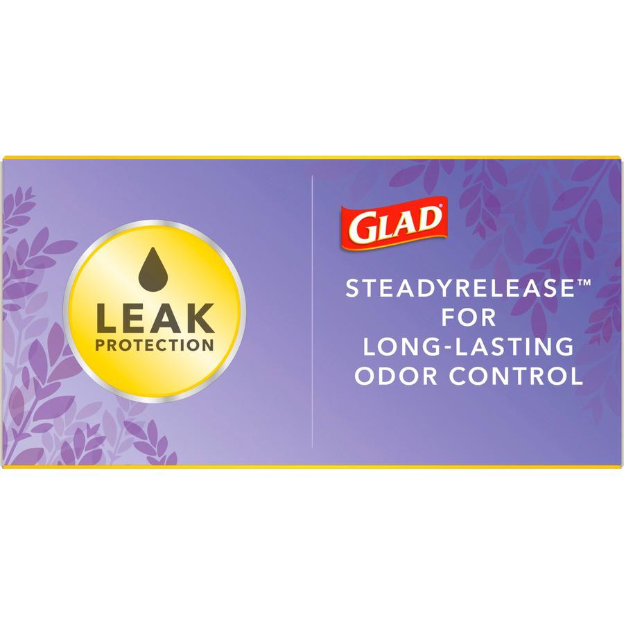 Glad ForceFlex Tall Kitchen Drawstring Trash Bags - Mediterranean Lavender with Febreze Freshness - 13 gal Capacity - 0.78 mil (20 Micron) Thickness - White - 80/Box - 80 Per Box - Garbage, Office, Ki. Picture 12