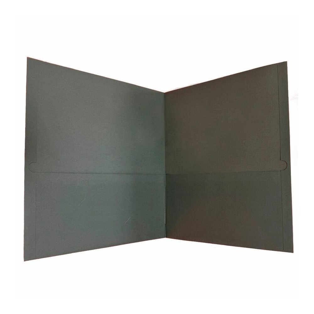 Business Source Letter Portfolio - 8 1/2" x 11" - 125 Sheets Capacity - Inside Front & Back Pocket - Gray - Card Holder - 1 Box. Picture 7