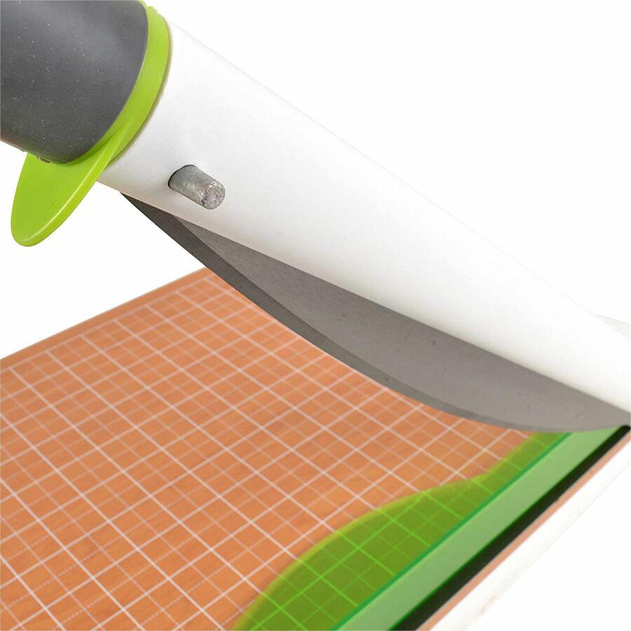 Westcott 18" CarboTitanium Bonded Guillotine Trimmer - 30 Sheet Cutting Capacity - CarboTitanium Blade - 18" Cutting Length - 5.5" Height x 14" Width x 25" Length - Heavy Duty, Lockable, Comfortable, . Picture 5