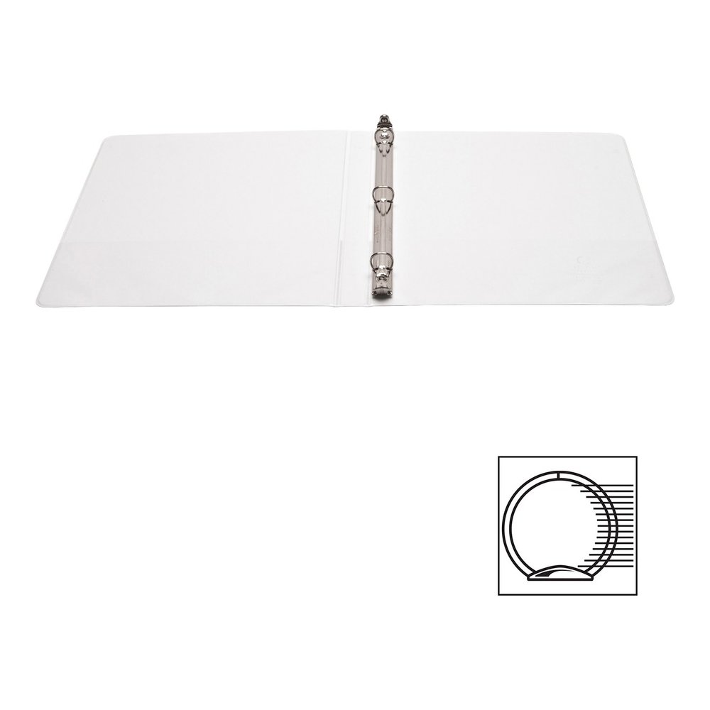 Business Source Round-ring View Binder - 1/2" Binder Capacity - Letter - 8 1/2" x 11" Sheet Size - 125 Sheet Capacity - Fastener: Round Ring - Pocket: 2, Internal - Polypropylene - White - Sturdy, Non. Picture 7