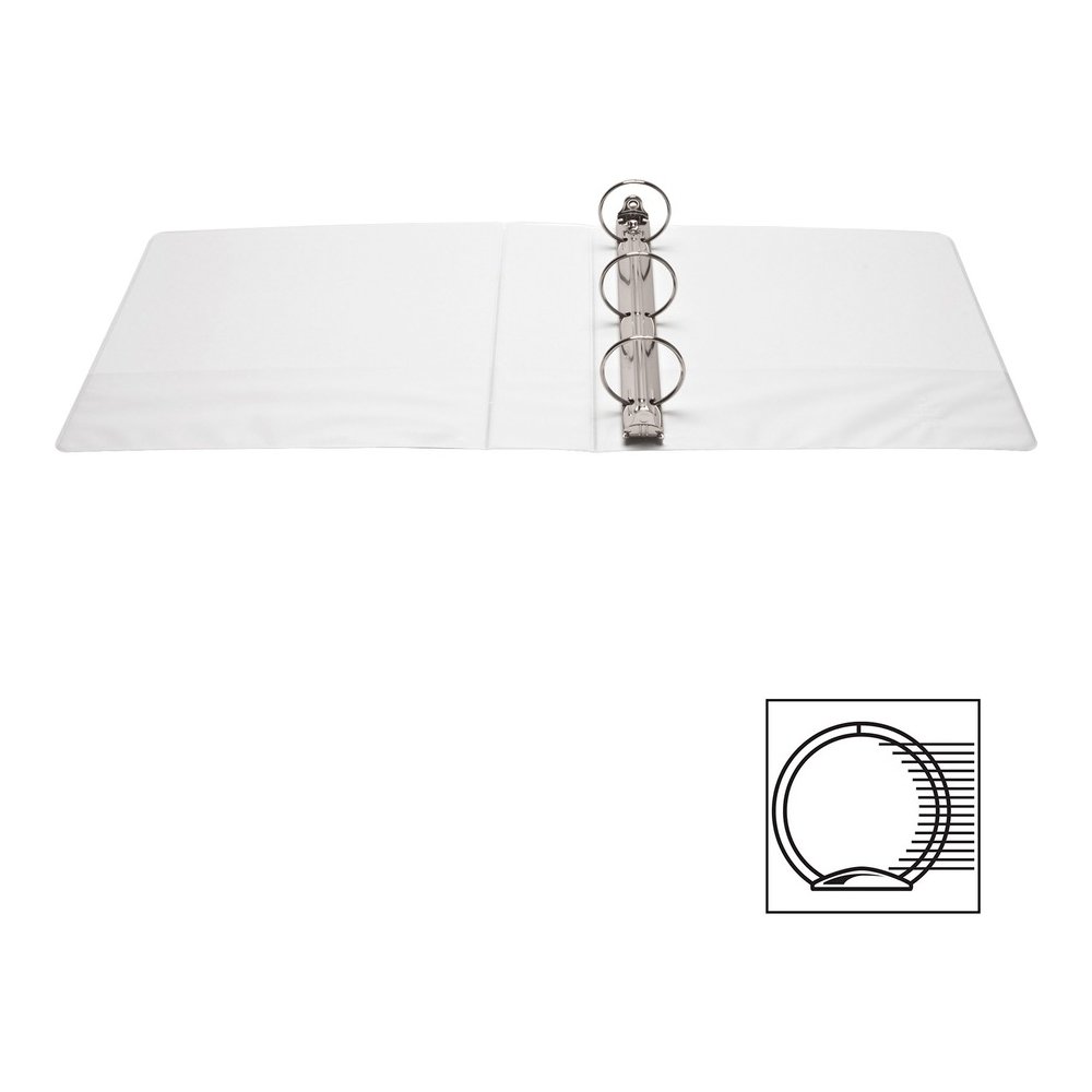 Business Source Round-ring View Binder - 2" Binder Capacity - Letter - 8 1/2" x 11" Sheet Size - 475 Sheet Capacity - Fastener: Round Ring - Pocket: 2, Internal - Polypropylene - White - Wrinkle-free,. Picture 8