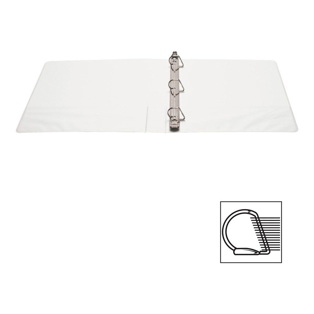 Business Source Basic D-Ring View Binders - 1" Binder Capacity - Letter - 8 1/2" x 11" Sheet Size - 240 Sheet Capacity - 3 Ring - Fastener: Slant D-Ring - Pocket: Internal - Polypropylene - White - St. Picture 8