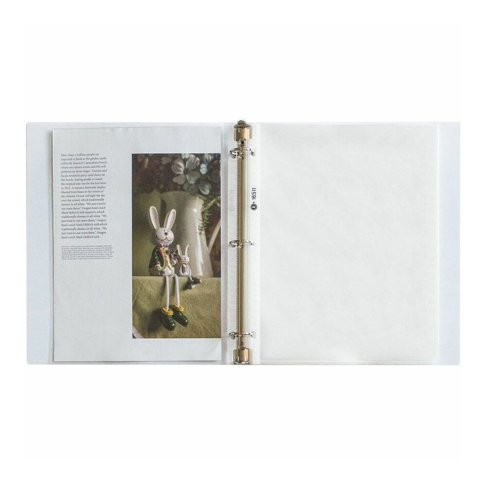 Business Source Sheet Protectors - For Letter 8 1/2" x 11" Sheet - 3 x Holes - Ring Binder - Top Loading - Rectangular - Clear - Polypropylene - 50/Box - 5 / Carton. Picture 11