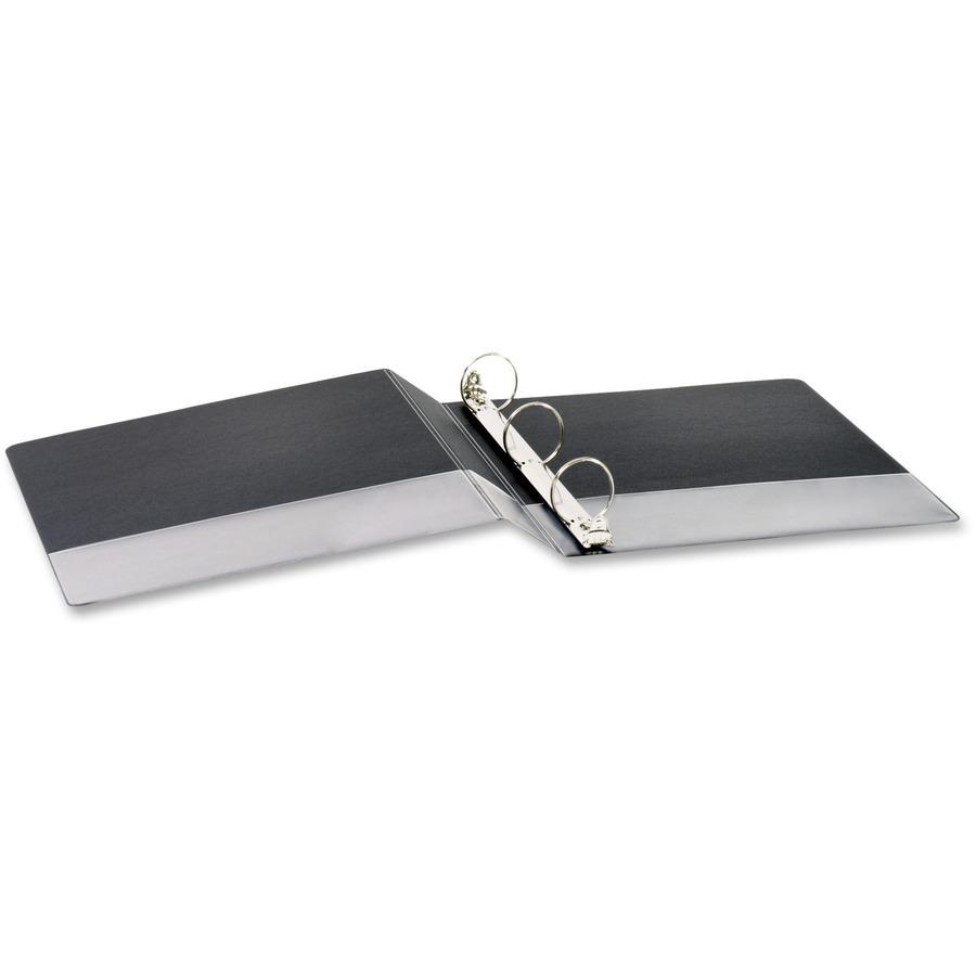 Business Source Basic Round Ring Binders - 1 1/2" Binder Capacity - Letter - 8 1/2" x 11" Sheet Size - 350 Sheet Capacity - 3 Ring - Fastener: Round Ring - Pocket: Internal - Chipboard, Polypropylene . Picture 10