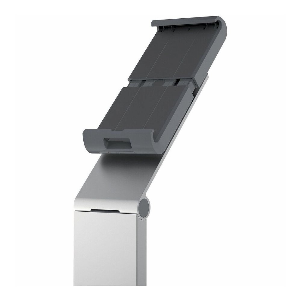 DURABLE Tablet Holder Floor - 47.8" Height x 10.6" Width x 10.6" Depth - Steel, Acrylonitrile Butadiene Styrene (ABS), Aluminum - Silver - Flexible, Floor Standing, Locking Mechanism, Adjustable Arm, . Picture 15