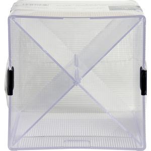 Business Source X-Cube Storage Organizer - 4 Compartment(s) - 6" Height x 6" Width x 6" Depth - Desktop - Adjustable Divider - Clear - 1 Each. Picture 10