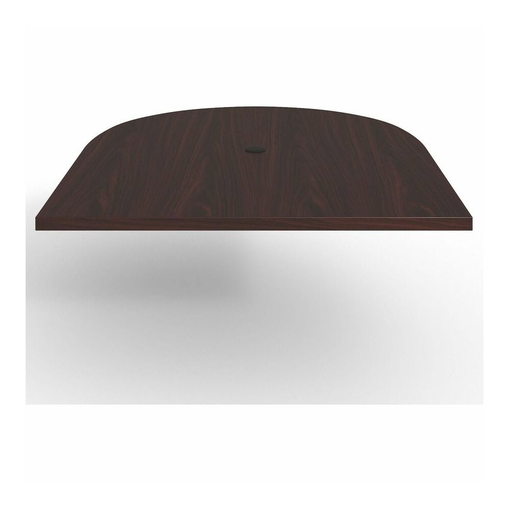 Lorell Prominence 2.0 Half-Racetrack Conference Tabletop - Mahogany Racetrack, Laminated Top - 60" Table Top Width x 48" Table Top Depth x 1.50" Table Top Thickness - Conferencing, Office - Assembly R. Picture 11