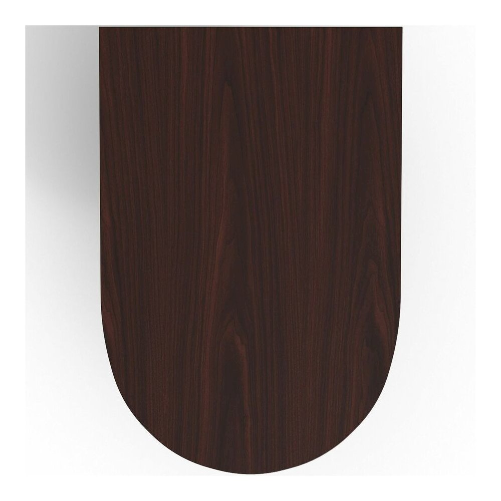 Lorell Prominence 2.0 Half-Racetrack Conference Tabletop - Mahogany Racetrack, Laminated Top - 72" Table Top Width x 48" Table Top Depth x 1.50" Table Top Thickness - Conferencing, Office - Assembly R. Picture 13