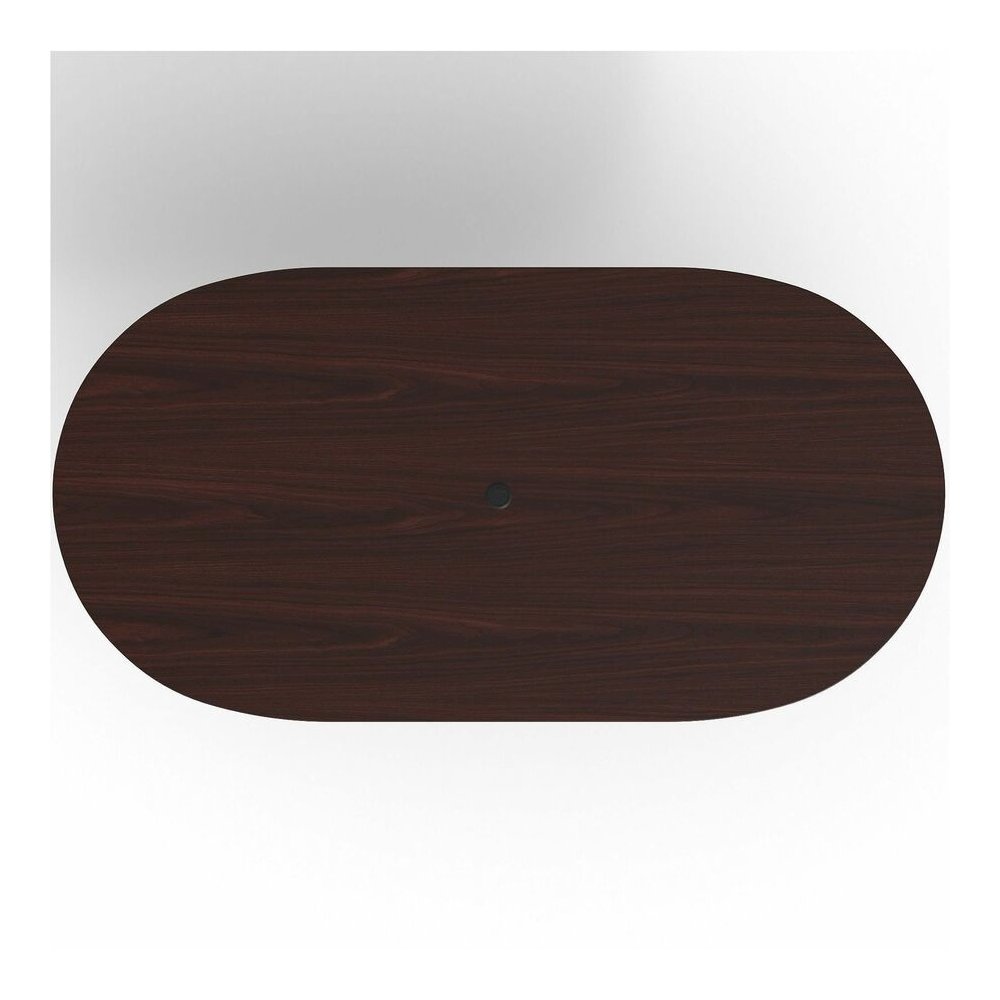 Lorell Prominence 2.0 Racetrack Conference Tabletop - Mahogany Racetrack, Laminated Top - 96" Table Top Width x 48" Table Top Depth x 1.50" Table Top Thickness - Conferencing, Office - Assembly Requir. Picture 13