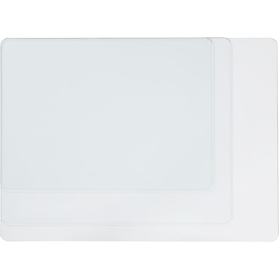 Lorell Tempered Glass Chairmat - Floor, Pile Carpet, Hardwood Floor, Marble - 36" Length x 46" Width x 0.250" Thickness - Rectangular - Tempered Glass - Clear - 1Each. Picture 4