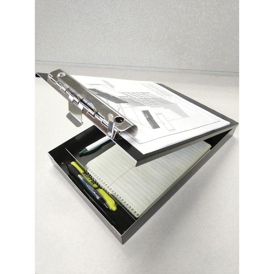 Saunders Redi-Rite Aluminum Storage Clipboard - 8 1/2" x 11" - Aluminum - Black - 1 Each. Picture 10