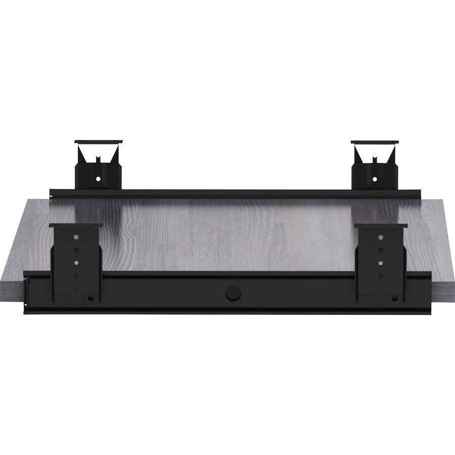 Lorell Universal Keyboard Tray - 15.4" Height x 26" Width x 0.7" Depth - Finish: Charcoal - Durable - 1 Each. Picture 8