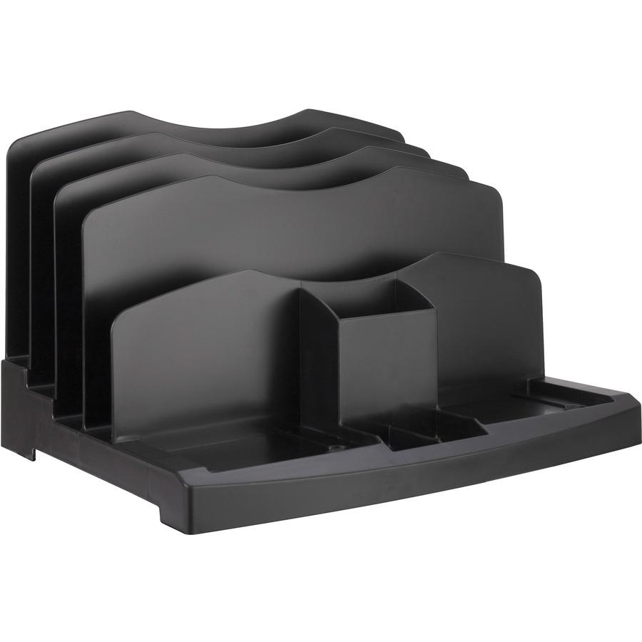 Business Source Smart Sorter Letter Tray/Organizer - 9 Compartment(s) - 14" Height x 13.12" Width x 9.88" Depth - Desktop - Black - 1 Box. Picture 9