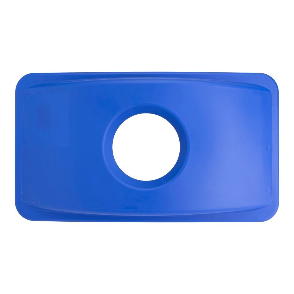 Genuine Joe 23-gallon Recycling Bin Round Cutout Lid - Round - Blue - 4 / Carton. Picture 11