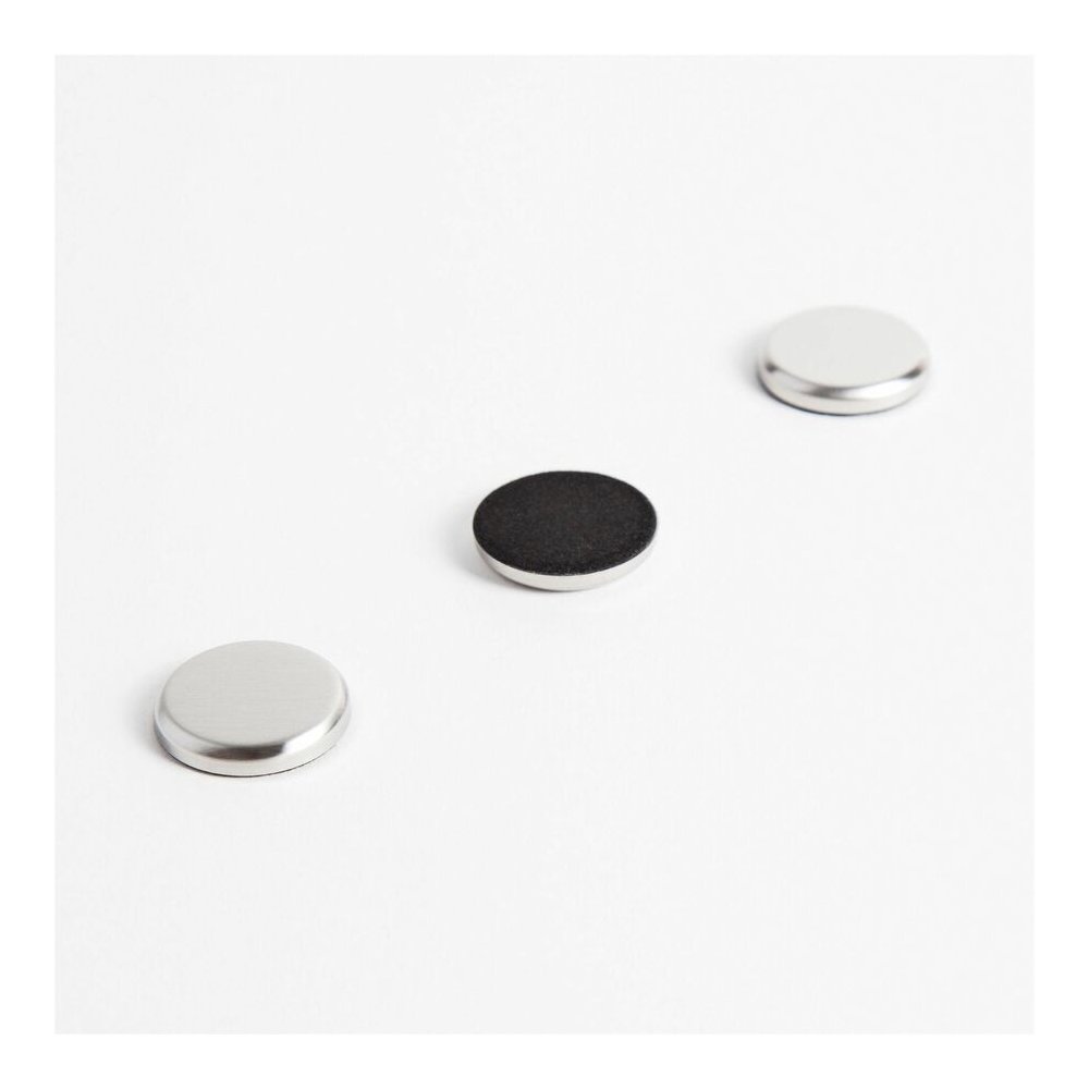 U Brands High Energy Magnets - 1.3" Diameter - Round - Durable - 1 Pack - Brushed Metal. Picture 7