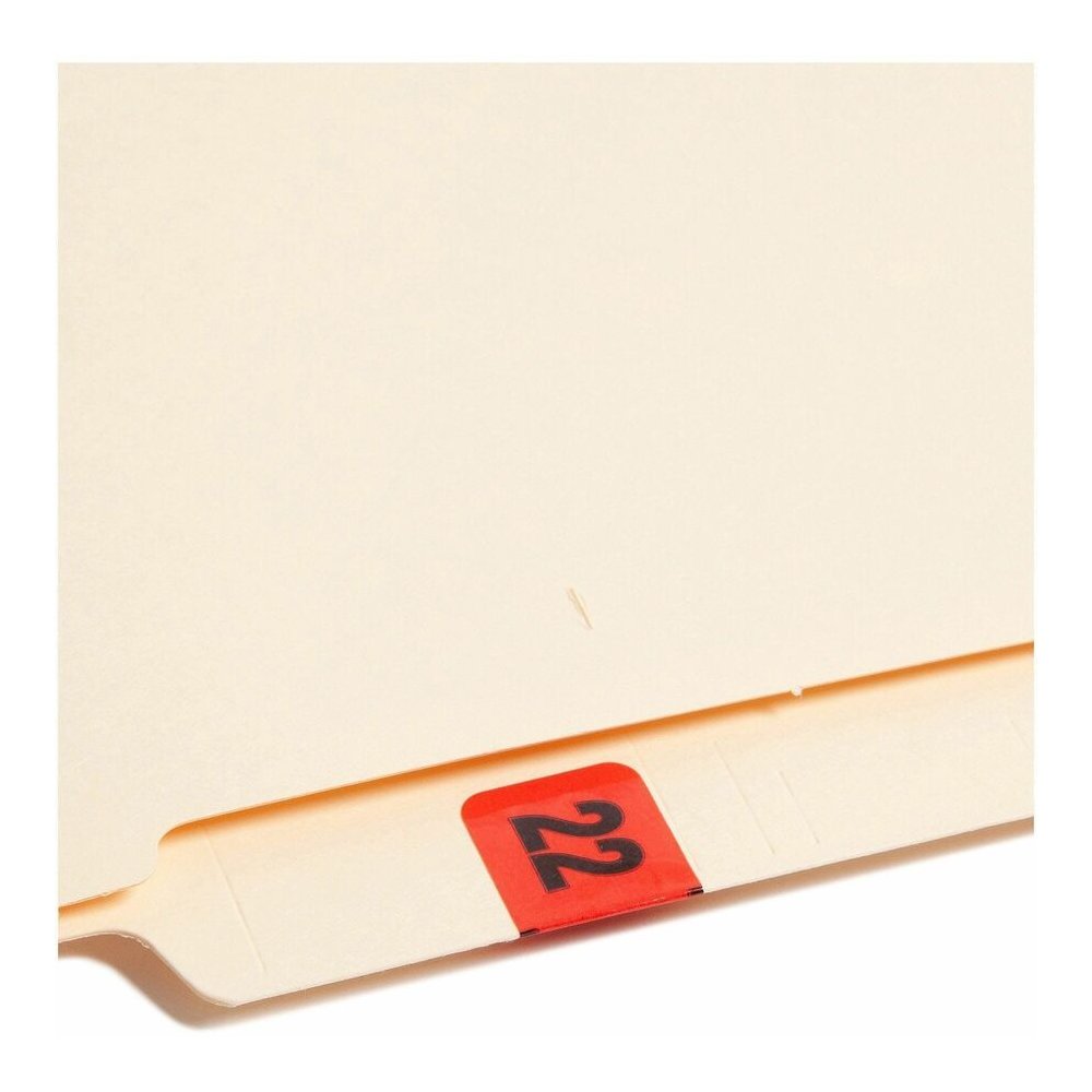 Smead ETYJ Color-Coded Year Labels - 2022 - x 1 1/2" Width x 3/4" Length - Rectangle - Red - Laminated - 500 / Roll. Picture 6