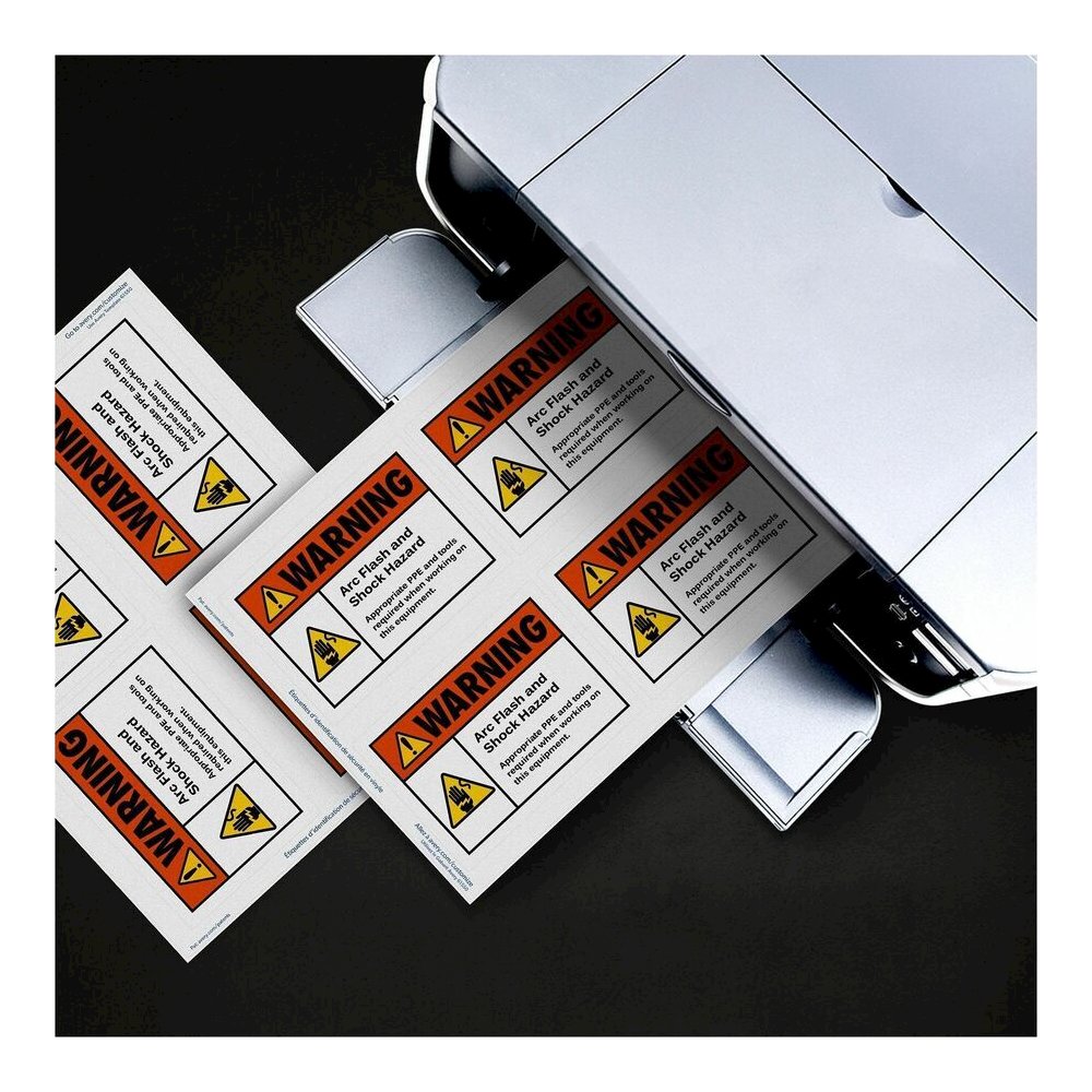 Avery&reg; Reflective Sign Labels - 3 1/2" Width x 5" Length - Permanent Adhesive - Rectangle - Laser - Silver - Film - Water Resistant - 4 / Sheet - 10 Total Sheets - 40 Total Label(s) - 1 Pack. Picture 7