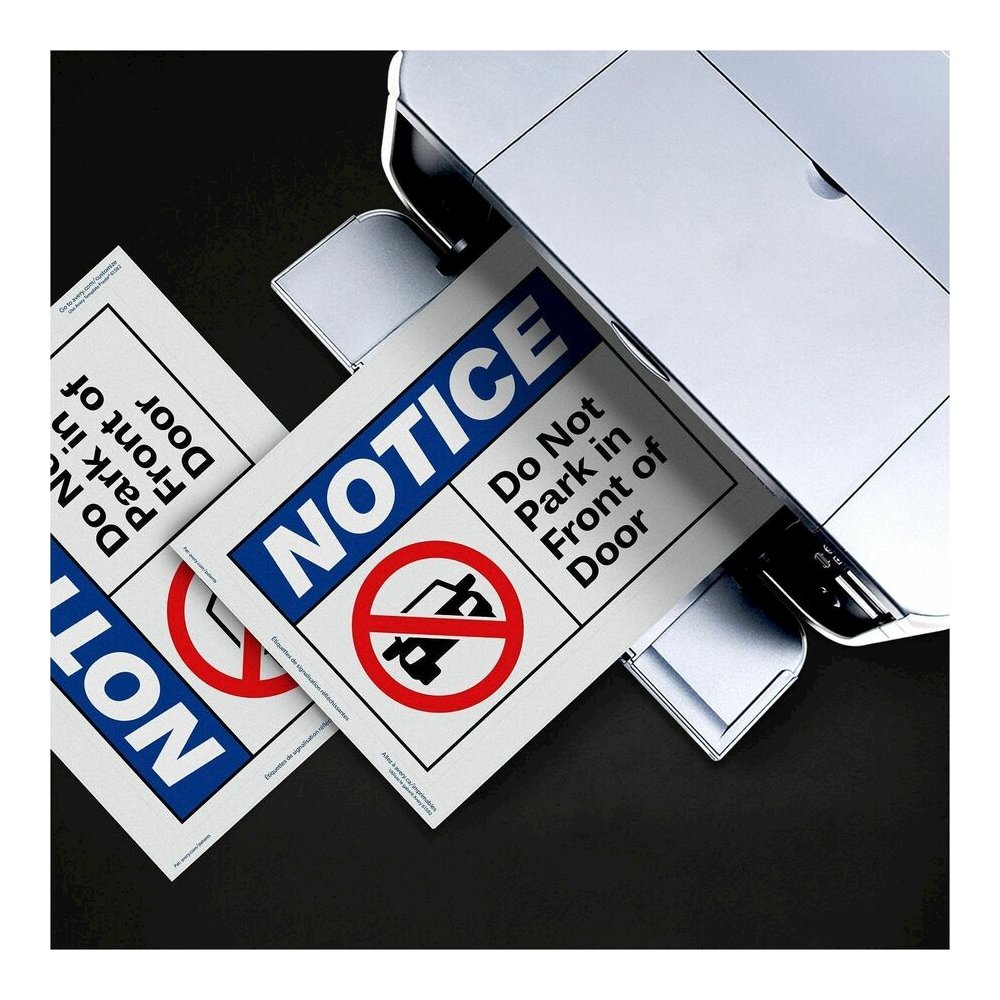 Avery&reg; Reflective Sign Labels - 7" Width x 10" Length - Permanent Adhesive - Rectangle - Laser - Silver - Film - Water Resistant - 1 / Sheet - 10 Total Sheets - 10 Total Label(s) - 1 Pack. Picture 7
