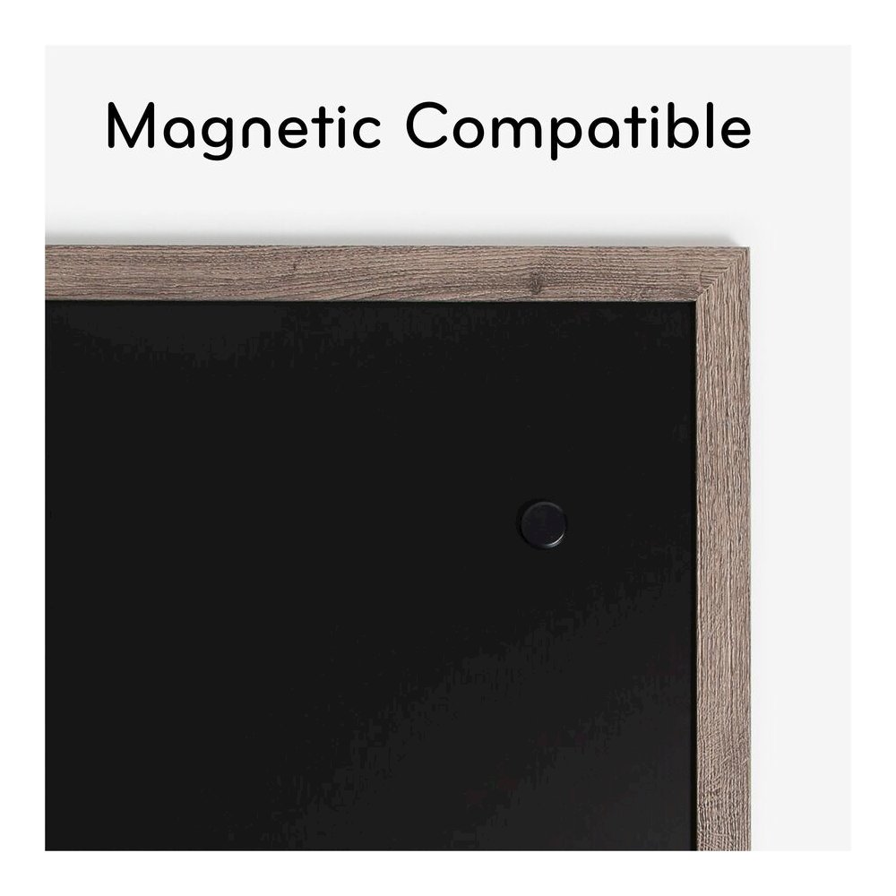 U Brands Magnetic Chalkboard - 48" (4 ft) Width x 36" (3 ft) Height - Decor Rustic Frame - Horizontal/Vertical - Magnetic, Durable - 1 Each. Picture 6