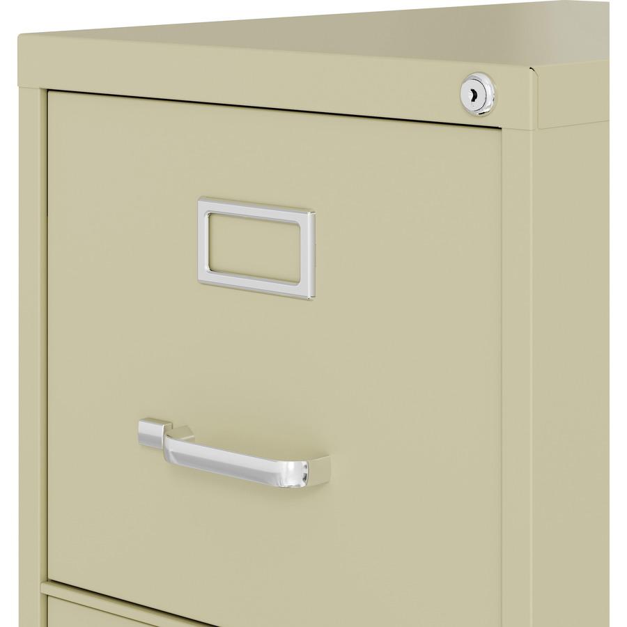 Lorell Fortress Series 22" Commercial-Grade Vertical File Cabinet - 15" x 22" x 40.2" - 3 x Drawer(s) for File - Letter - Vertical - Ball-bearing Suspension, Removable Lock, Pull Handle, Wire Manageme. Picture 5