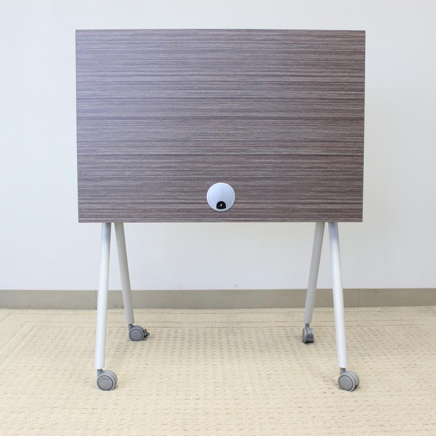 Boss Flip Top Training Table - Driftwood Rectangle Top - Four Leg Base - 4 Legs x 36" Table Top Width x 24" Table Top Depth - 29.50" Height - Wood Top Material. Picture 6