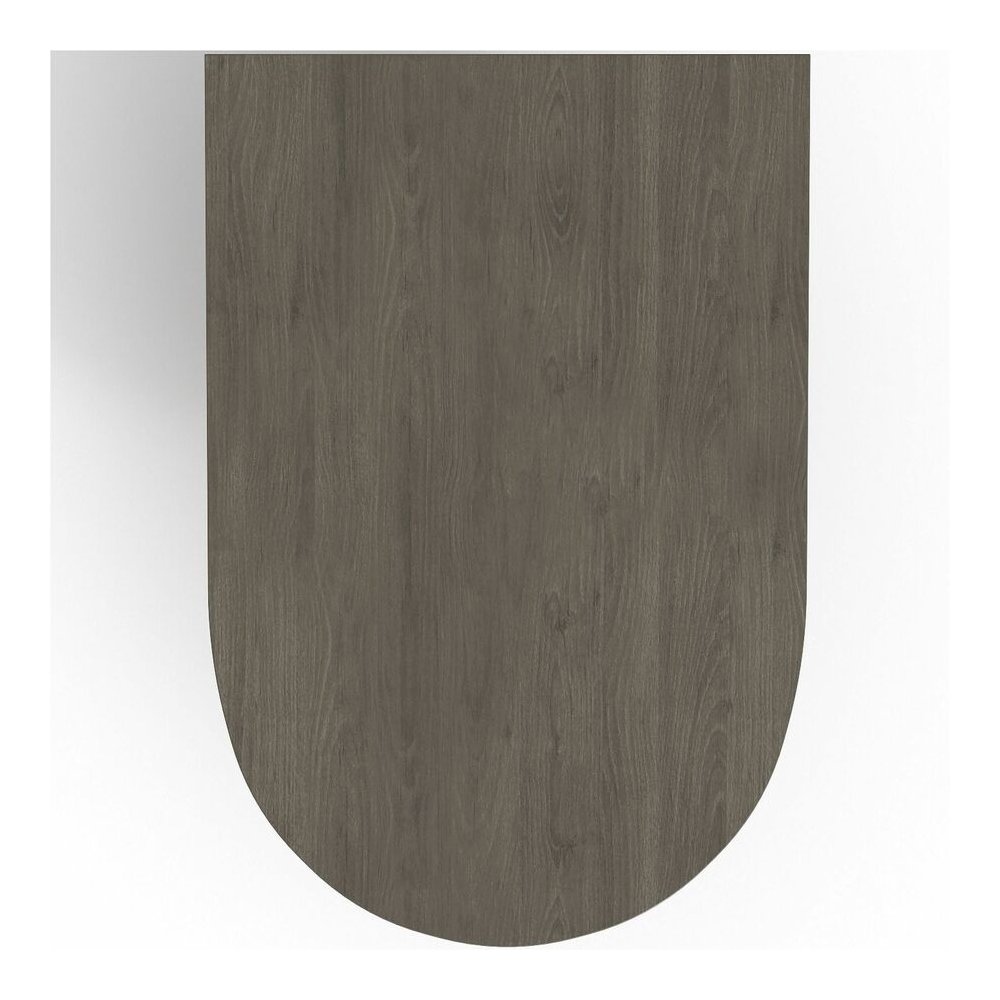 Lorell Prominence 2.0 Half-Racetrack Conference Tabletop - Half Racetrack - 72" Width x 48" Depth x 1.5" Thickness - Band Edge - Material: Particleboard - Finish: Laminate, Gray Elm - Grommet, Cable M. Picture 13