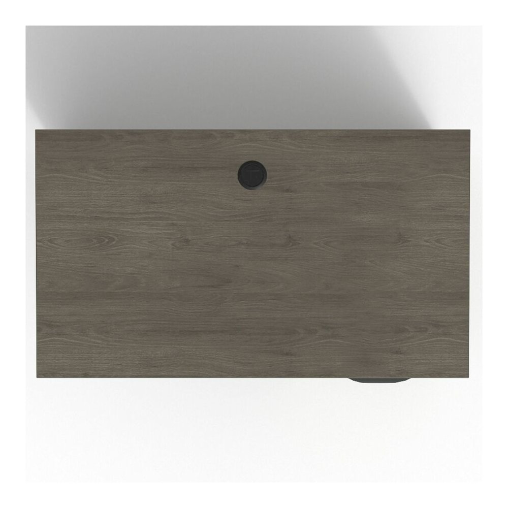 Lorell Prominence 2.0 Right Return - Rectangle - 29" Height x 42" Width x 24" Depth, 1" Thickness Top - Total Drawer(s): 2 - Band Edge - Material: Particleboard - Finish: Gray Elm, Thermofused Melamin. Picture 13