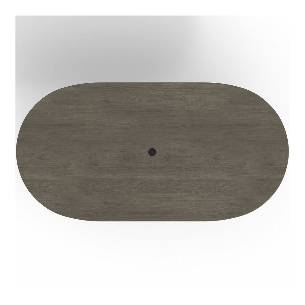 Lorell Prominence 2.0 Racetrack Conference Tabletop - Oval - 96" Width x 48" Depth, x 1.5" Thickness Top - Material: Particleboard - Finish: Gray - Laminated, Durable, Mar Resistant, Burn Resistant, I. Picture 13