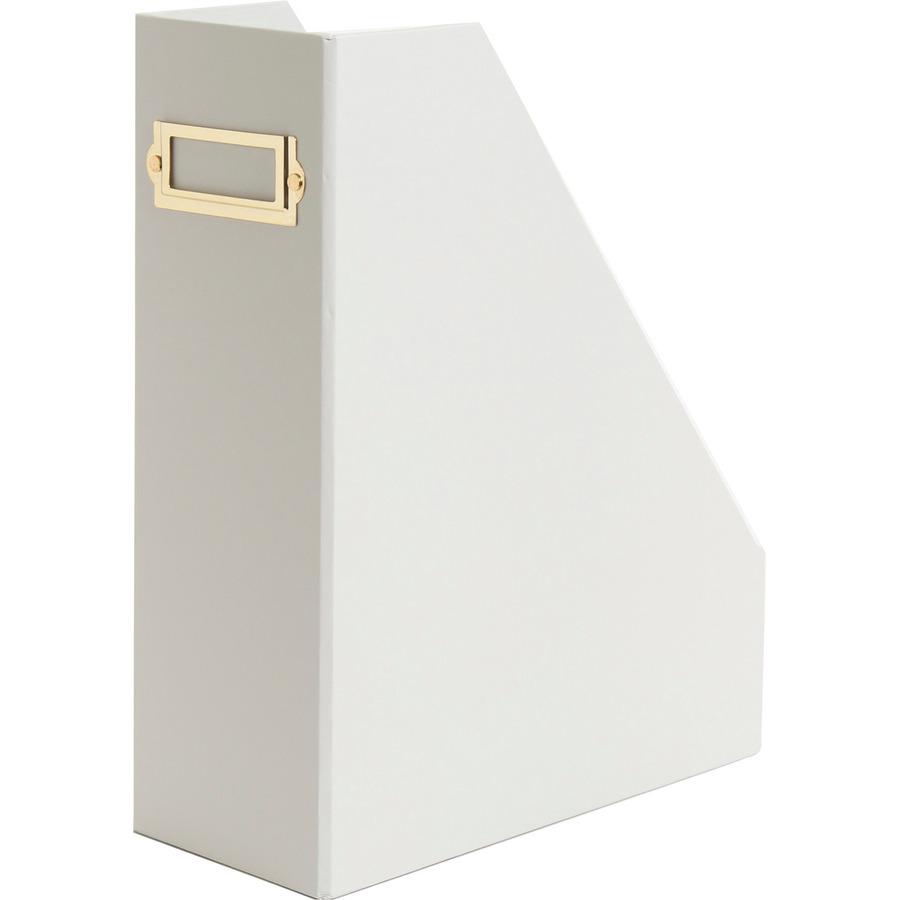 U Brands 4 Piece Desk Organization Kit - 4.1" Height x 9.8" Width12" Length%Desktop - Sturdy, Lightweight - Gray - Chipboard, Paper - 1 Each. Picture 3