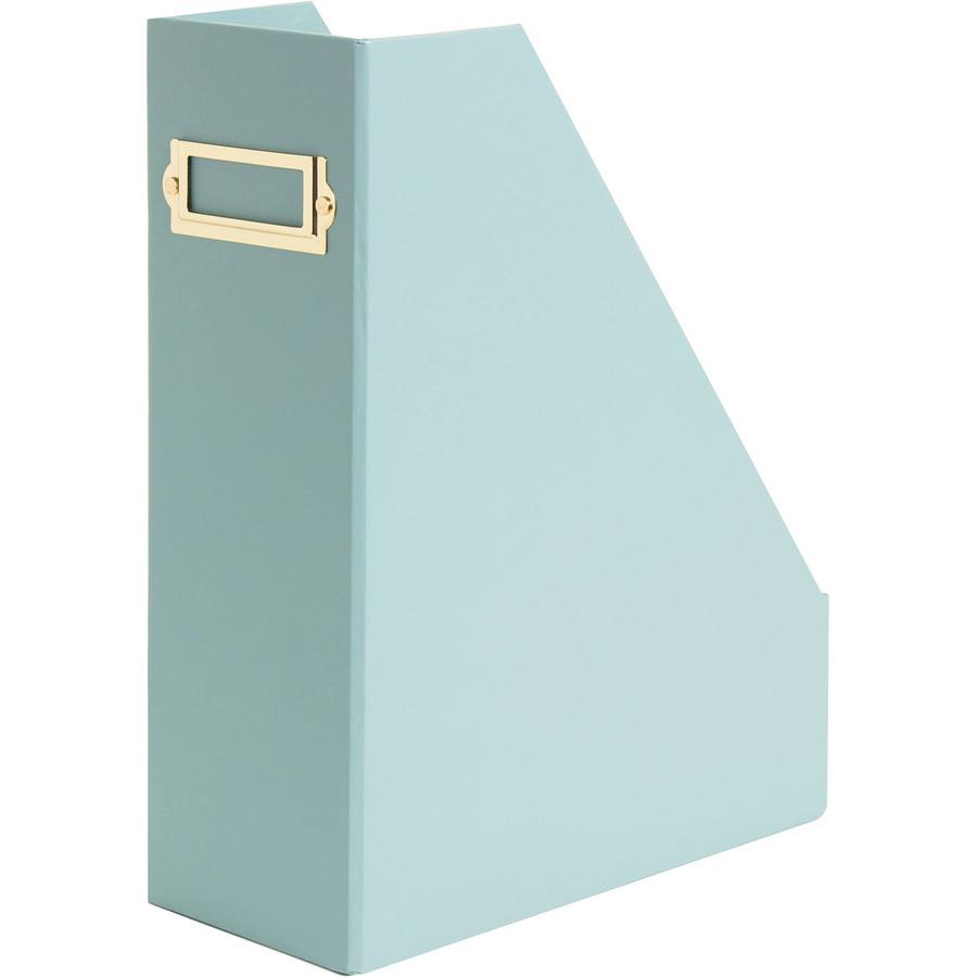 U Brands 4-Piece Desk Organization Set - Desktop - Paper Wrapped - Teal - Chipboard, Paper - 1 Each. Picture 12